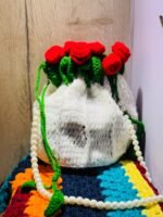 Handcrafted Crochet Flower Potli - Image 2