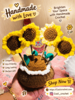 Handmade Crochet Sunflower Decoration