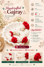 White Handcrafted Gajray